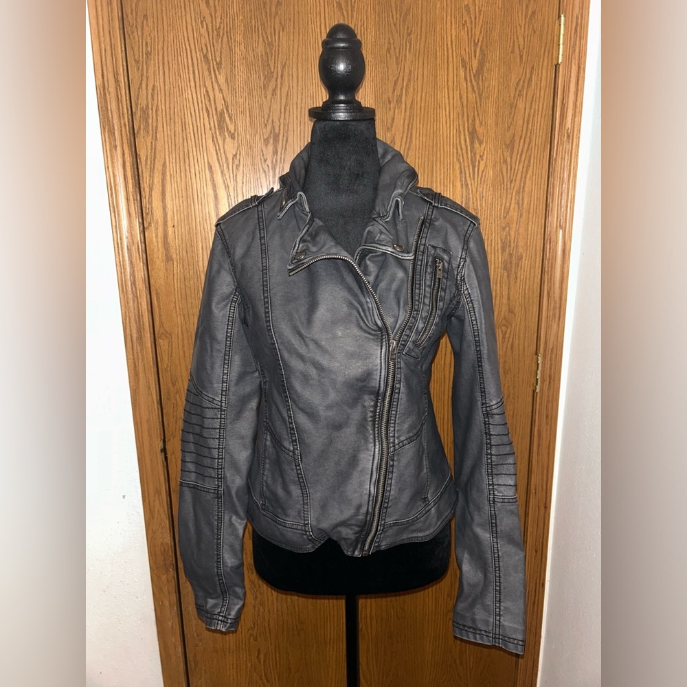 Hollister leather jacket